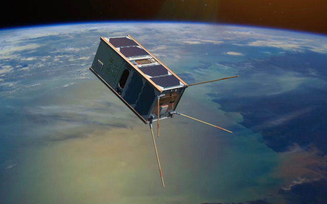 An impression of UNSW Cubesat in orbit. Image: Jamie Tufrey