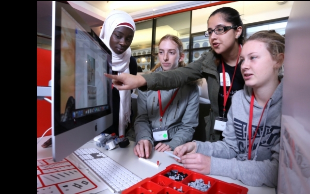 Year 11 and 12 students attending the Women in Engineering Summer Camp in 2016.
