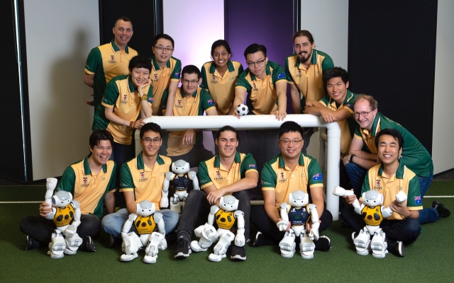 Members of the 2018 UNSW Sydney RoboCup team that will be competing in Robot Soccer World Championship in Montreal, Canada.