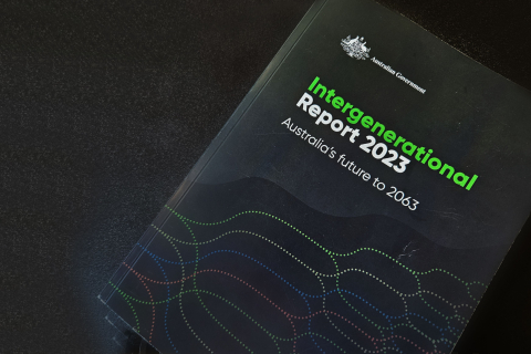 Cover of Australian Government Intergenerational Report 2023