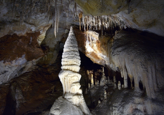 Minaret limestone formations in Jenolan Caves, NSW
