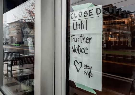 Shop closed during COVID-19