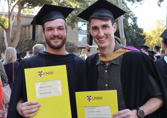 Brandon Jack and Dean Towers at their graduation