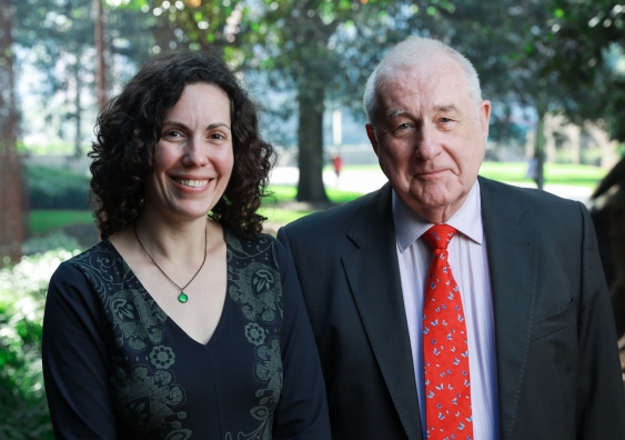 Dr Hilary Evans Cameron with Professor Guy S Goodwin-Gill