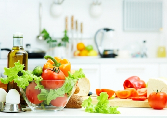 Healthy food is prepared on a kitchen bench