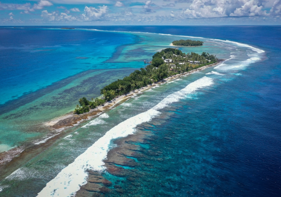 Aerial view of Tuvalu