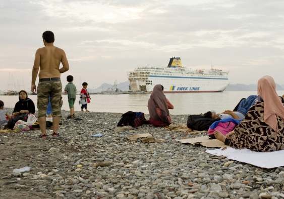 Migrants on the Greek island Kos