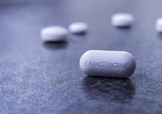 lamotrigine tablet pill anticonvulsant medication used to treat epilepsy and prevent depressive episodes in bipolar disorder