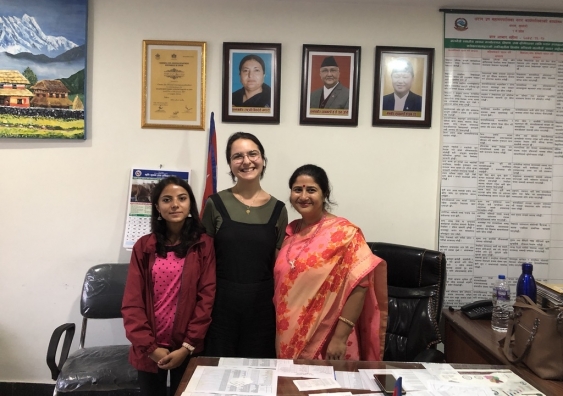 Meeting the acting mayor of Dharan Ms. Manju Bhandari