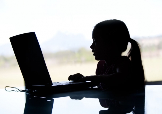 Child at laptop