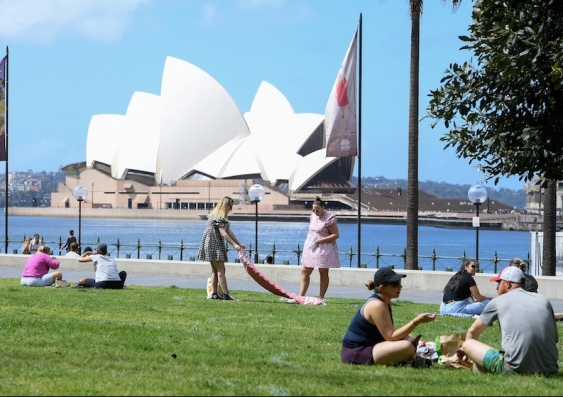 People gather for picnics near Sydney Opera House