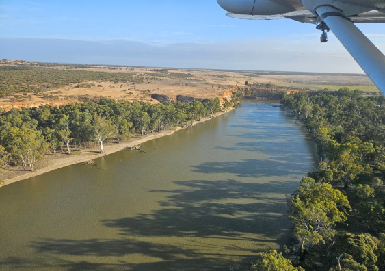 Surveying the main channel of the River Murray