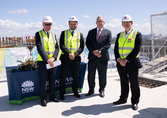 IASB topping out ceremony group