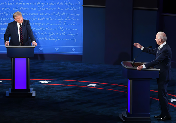 Trump v Biden at US presidential debate 2020