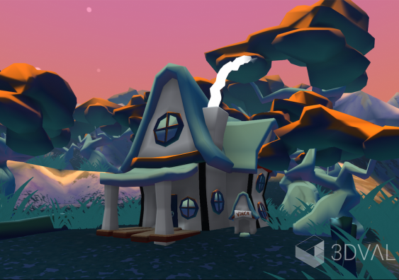 Finding Home screenshot of a cartoon home