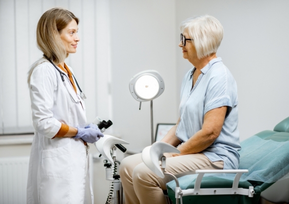 Older women with doctor in a gynaecology appointment