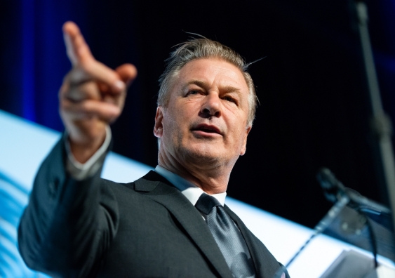 Actor and producer Alec Baldwin at a press conference.