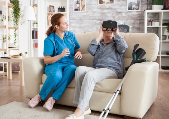 Virtual reality being used in rehabilitation
