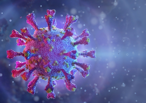 Artist impression of the COVID-19 virus