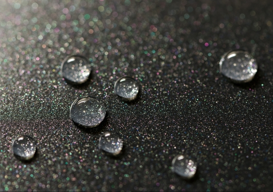 water droplets on pan