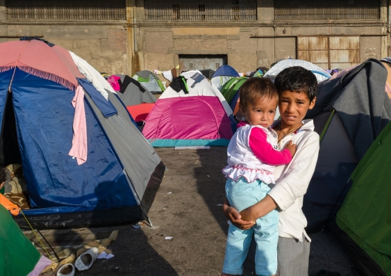 Children in refugee camp