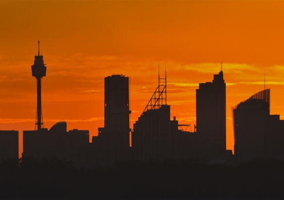 sydney city cbd silhouette