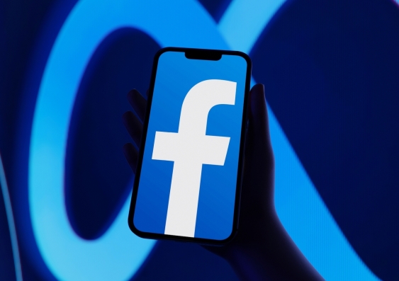 the facebook logo on a mobile phone