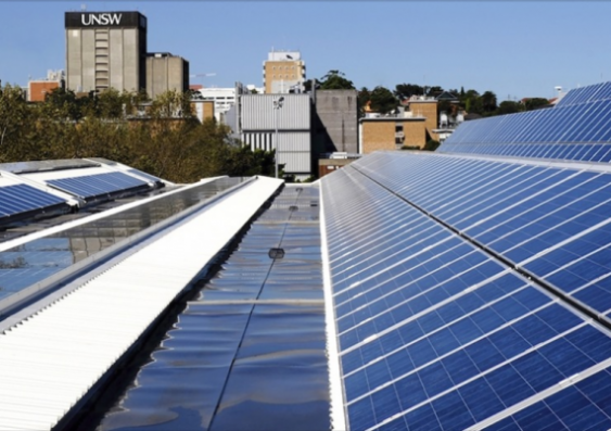 Solar panels at UNSW