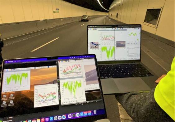 Wi-Fi signal readings from fire safety test in Sydney Harbour Tunnel