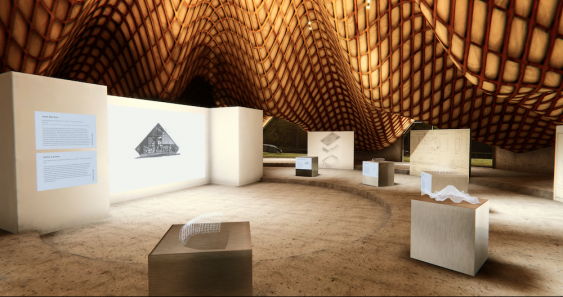 Digital render of the inside of Naiju Community Centre