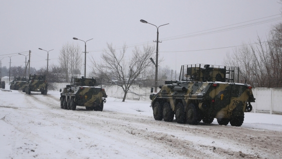Ukrainian military vehicles
