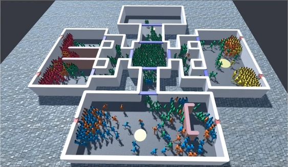 Computer simulation model for crowd safety