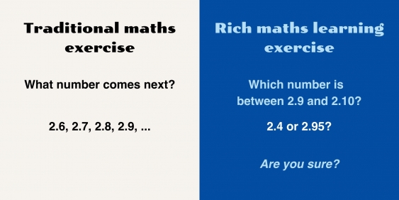 A comparison of traditional maths with rich maths learning problem