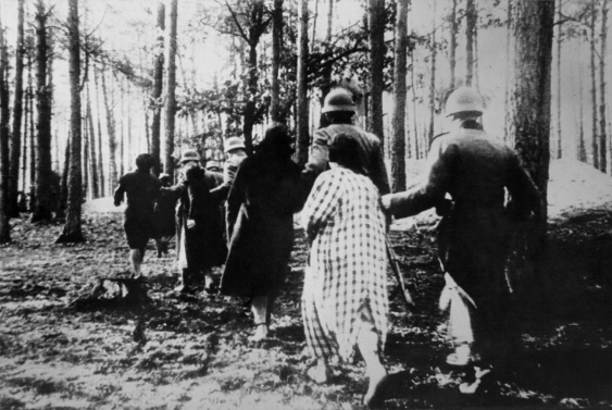 Women led away by Nazis