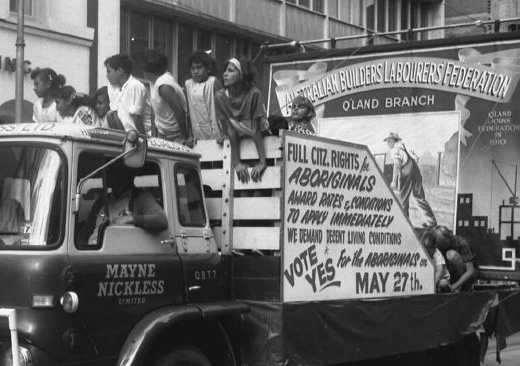 Campaigners for Indigenous rights ahead of the 1967 referendum. Picture: Fryer Library, University of Queensland