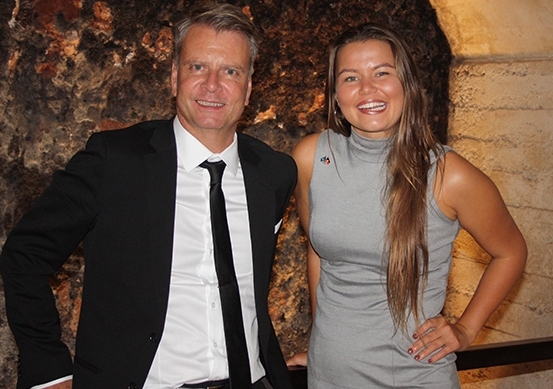 Australian Law Council President Morry Bailes with UNSW Law student Vanessa Turnbull-Roberts. Photo: Supplied