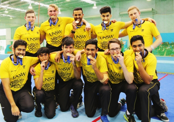 The gold medal winning UNSW indoor cricket team. Image: ARC Sports