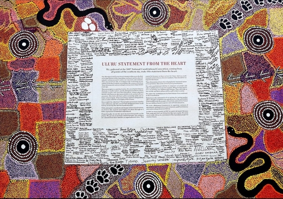 Uluru Statement from the Heart, May 2017, Aboriginal Convention, Central Australia. Image from Wikimedia, BrownHoneyAnt under CC 4.0.
