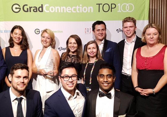Some of the UNSW delegation at the Top 100 Graduate Employers and Future Leaders Awards evening. Photo: Supplied