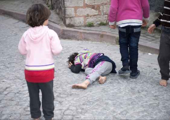 Refugee children from Syria in Istanbul