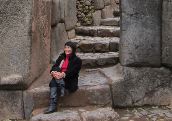 Gabina Funegra at the Sacshuaman ruins in Peru. Photo: Supplied