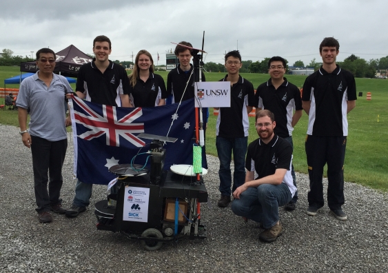 UNSW's team 'Saving Allen' at the Annual Intelligent Ground Vehicle Competition. Photo by Chris Lu.