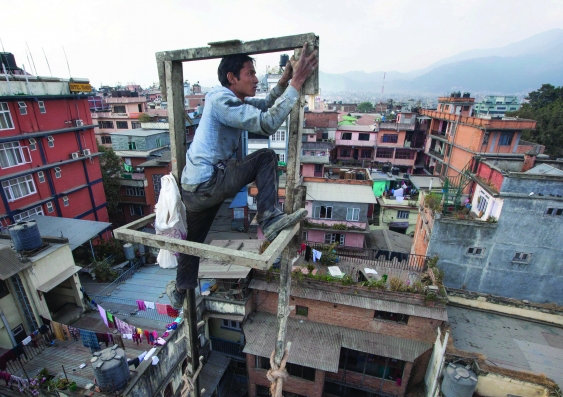 A migrant worker in Nepal.