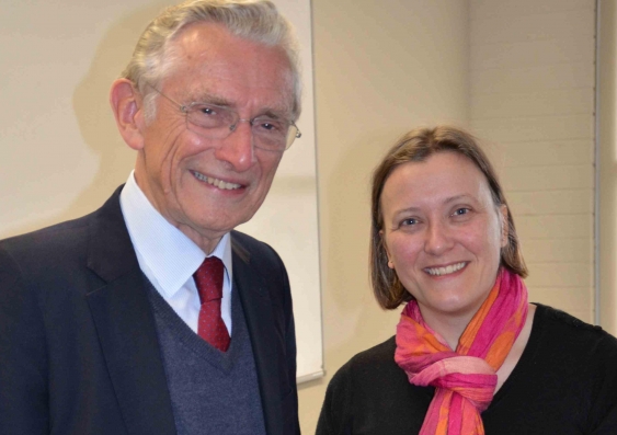 Lord Norman Fowler with his editor Jo Chipperfield