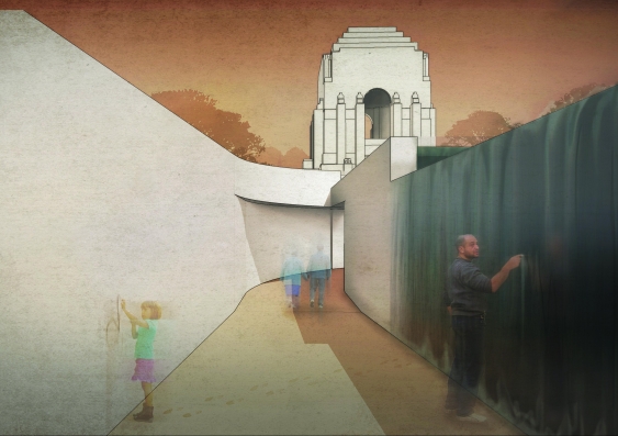 Proposed extension to the ANZAC Memorial in Hyde Park - work by Kate Irwin Faulks