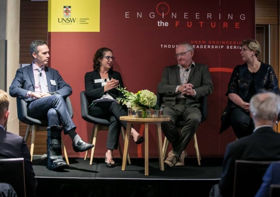 Ed Santow, Professor Lyria Bennett Moses, Professor Toby Walsh and Robyn Denholm. Picture: UNSW Alumni