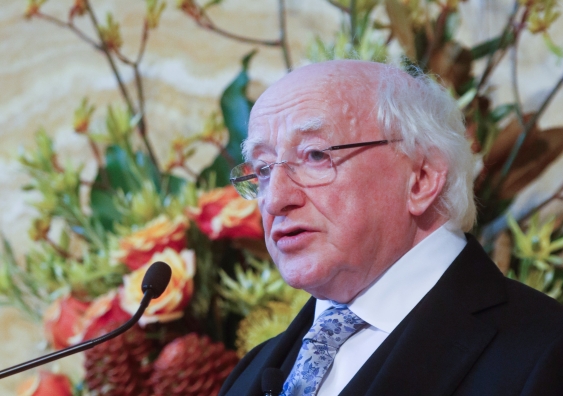 The President of Ireland, Michael D. Higgins, speaking at UNSW. Photo: Quentin Jones