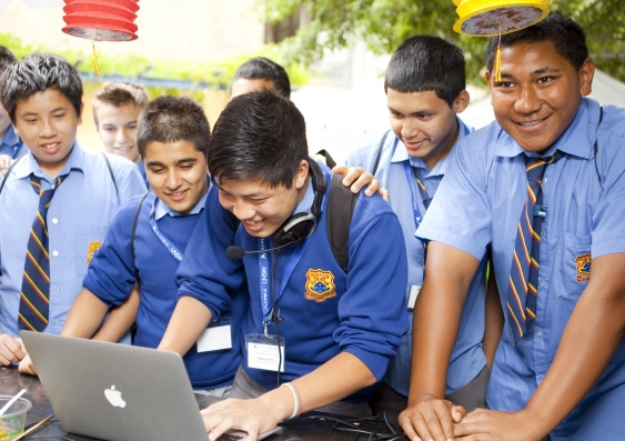 Canterbury Boys High School students at a UNSW ASPIRE event