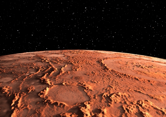 Artist's impression of Mars - NASA will be sending the Perseverance Rover to the Red Planet in July to look for signs of microbial life. Picture: Shutterstock