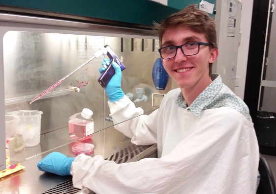 UNSW PhD Student Hudson Coates, an author on a paper that shows how a key enzyme that contributes to cholesterol production can be regulated by the ‘shark molecule’ squalene. Photo: UNSW